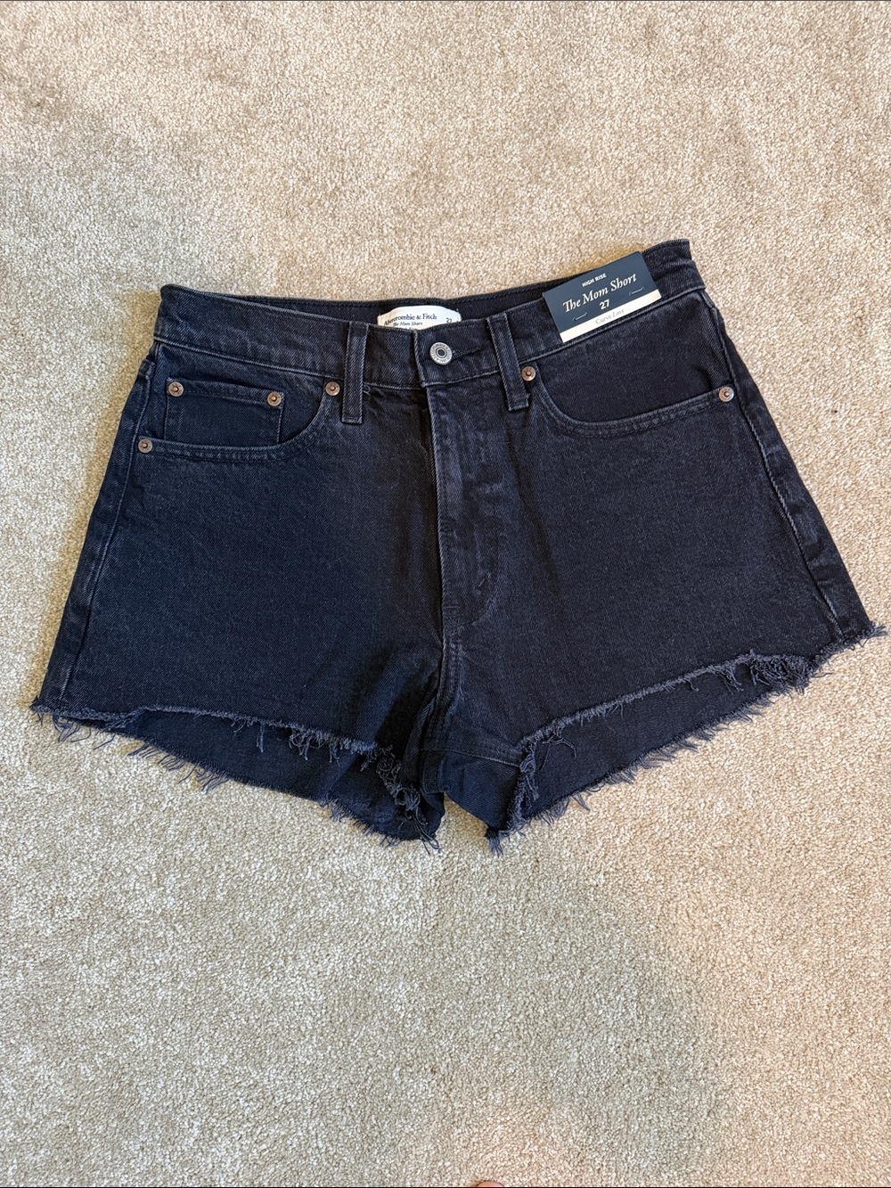 The Mom Short High-Rise Black Denim Women’s Shorts